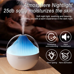 Ultrasonic <b>Humidifier</b> 130mm 5.12in With Night Light For Desk Bedroom Use - Product Image 2