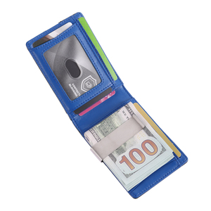 슬림 한 <span class=keywords><strong>rfid</strong></span> 차단 알루미늄 팝업 스마트 카드 홀더 지갑 남성 지갑 가죽 탄소 섬유 돈 클립 - Product Image 6