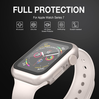 Étui de protection sportif de luxe avec verre trempé et pare-chocs en PC anti-traces de doigts et résistant aux rayures pour toute la gamme de montres
