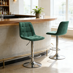 Chaises de bar modernes de style nordique, réglables en hauteur, pour îlot de cuisine, pivotantes, hautes, pour café - Product Image 2