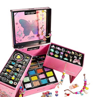 Kit de fabrication de bijoux pour filles, bracelet à perles DIY, 9 en 1, 3800 pièces, collier de princesse, boîte cadeau, certifié EN71 CPC, cadeau d'anniversaire