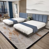 Meubles de chambre d'hôtel modernes et luxueux, personnalisables en style, taille et couleur, adaptés aux hôtels 2 à 5 étoiles et appartements, en bois écologique.