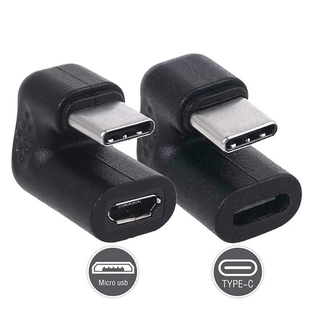 180 Degree Micro USB Female to Type C Male to Female Converter Adapter USB C to Micro USB Adapter for Smart Phone