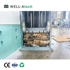Well Atech mesin daur ulang Mini vertikal hidrolik untuk mesin daur ulang pencegah limbah kertas karton plastik katun - Product Image 1