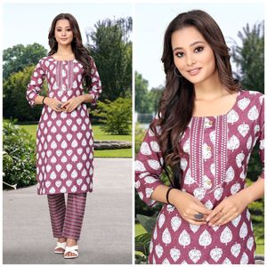 Pantalones Kurtis con estampado de algodón de diseñador más vendidos para mujer, ropa de fabricante y proveedor indio - Product Image 5