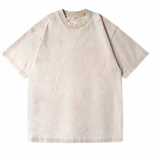 Fournisseur OEM, t-shirt pour homme en coton doux, lavage à l'acide, vintage, surdimensionné, vêtements de sport, logo et tissu personnalisés - Product Image 3