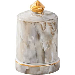 Light Luxury Ceramic <b>Toothpick</b> Holder European Style Elegant Durable for Hotel Restaurant Home Cotton Swab Storage Jar - Product Image 5