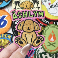 Patch brodé en chenille scintillante, motif cœur d'amour et visage souriant, rose, personnalisé, grand format, à thermocoller, avec sequins en chenille