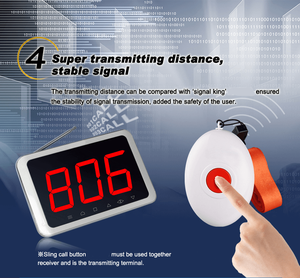 Người cao tuổi chăm sóc nút gọi với dây cổ Hệ thống gọi nhà điều dưỡng - Product Image 3