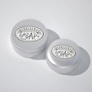 Custom Printed Airtight Metal Soap <b>Box</b> Luxury Aluminum Round <b>Container</b> for Travel Home Use Wholesale - Product Image 4