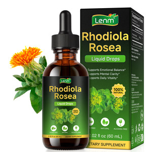 Private Label OEM <strong>Rhodiola</strong> <strong>Rosea</strong> <strong>Extract</strong> Drops Alcohol Sugar Free Calmness Support Tincture 600mg <strong>Rhodiola</strong> <strong>Rosea</strong> Supplements - Product Image 1