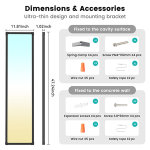 Panneau <span class=keywords><strong>LED</strong></span> encastré moderne en aluminium de fabrication chinoise, 120-277V, 50W, 1*4, double couleur, 5CCT, haute efficacité, PFC élevé, gradateur 0-10V - Product Image 5