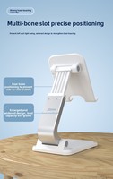 Support de téléphone portable et tablette pliable, multifonctionnel, portable, rétractable, précis, à double axe et multi-emplacements, pour bureau
