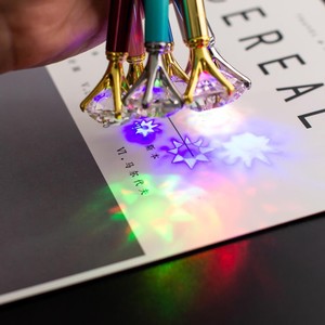Stylos en métal avec diamant lumineux à LED Stylo à bille avec logo personnalisé Stylo en métal multicolore avec cristal de diamant - Product Image 3