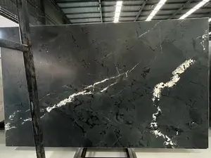 Refine Stone Supply Natural Brazil Infinity Black Quartzite Negresco Honed Big Slabs