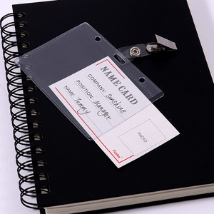 FOSKA Paquete de 100 Porta Identificaciones Médicas Horizontales de Plástico Transparente a Prueba de Agua <span class=keywords><strong>para</strong></span> Conferencias, Convenciones, Oficinas y Escuelas - Product Image 3