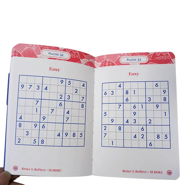 Entertainment Crossword Sudoku Puzzle Book Cheap Price Custom Hardcover Kids Offset Printing Fancy Paper Printing Servise