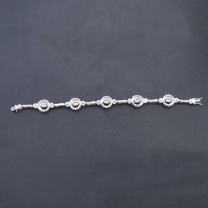 Vòng Tay Kim Cương Nhảy Múa Trơn Màu Bạc Sterling 925 - Product Image 4