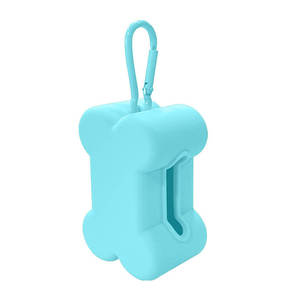 Multi Color Silicone Pet Poop Bag Dispenser Custom Logo Portable Dog Waste Bag Holder With Hook for Dog Walking - Product Image 3