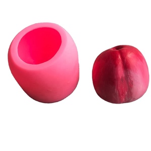 Forma de Silicone em Forma de Pêssego 3D para Bolos, Grau Alimentício, 7.4x6.5cm para Assar Mousse, DIY Chocolate, Fondant, Artesanato em Açúcar, Sobremesa Francesa - Product Image 2