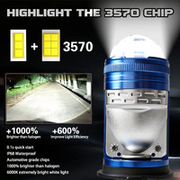 Bombillas LED H7 90W Súper Blancas 4500LM con Lentes T, Faros Delanteros para Auto H4, Bombillas Canbus 12V, Luz Blanca Pura 6000K
