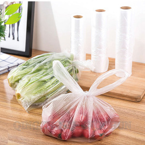 Clear T-shirt <b>Plastic</b> Produce Food <b>Storage</b> Bag on Roll - Product Image 1