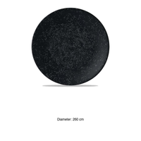 Plaque plate noire Caldera 27 cm Churchill Shades Zccamc271