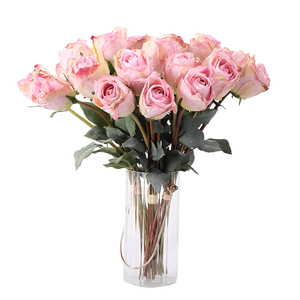 Usine Artificielle 7 Tête Rose Bouquet De Fleurs Roses Rouges Roses De Soie Artificielle En Vrac Pour <span class=keywords><strong>La</strong></span> Décoration De Mariage - Product Image 5