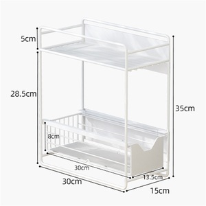 Étagère de rangement magnétique en fer pour réfrigérateur, type autoportant, étanche, moderne, pour cuisine, à un seul niveau - Product Image 1