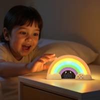 Minuterie visuelle arc-en-ciel interactive et lampe de nuit pour enfants Machine à sons relaxants Minuterie de salle de classe pour enseignants et enfants