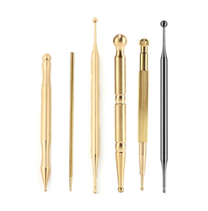 Alat Pijat Refleksiologi Wajah Pena Akupunktur Tembaga Pena Pijat Titik Pemicu <span class=keywords><strong>Stimulator</strong></span> Terapi Pena Akupuntur Pembersih Meridian - Product Image 1