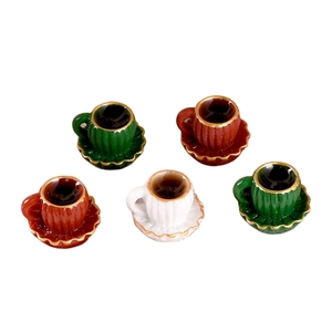 แก้วกาแฟจิ๋วเรซิ่นแบบแบนสำหรับตกแต่ง งานศิลปะเพ้นท์มือ สำหรับ DIY บ้านตุ๊กตา เครื่องดื่มจิ๋ว กาวครีม ติดโทรศัพท์ - Product Image 2