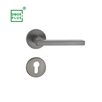 Doorplus Factory Supply Custom Luxury Bedroom Hotel Lever Poignées de porte internes noires pour portes en bois