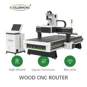 1530 1325 Atc เราเตอร์cnc 4X8ฟุตอัตโนมัติ3d ไม้เครื่องแกะสลักไม้คอมโพสิต Mdf ห้องครัวตู้เฟอร์นิเจอร์