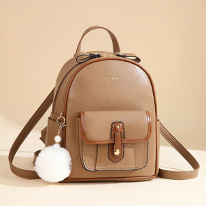 2026 New Arrival <b>Women's</b> <b>Large</b> Capacity Korean Style Travel Bag Soft Leather <b>Backpack</b> with Zipper Closure New Arrival - Product Image 3