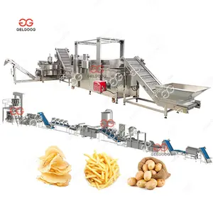 Chips Making Machine Automatic Snacks Potato Chips Making Machine Potato Chips French Fries Making And Packing Machine