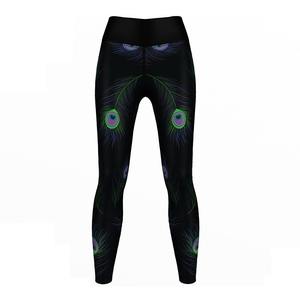 Leggings de gym fitness classiques personnalisés pour femmes, vêtements d'entraînement décontractés respirants avec logo sur la taille moyenne en vente! - Product Image 1