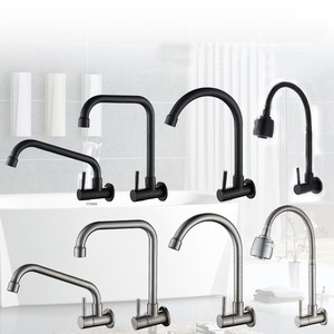 Torneira para pia de aço inoxidável com alça única para torneira de pia de pia fria Torneira para cozinha Metal Lavatór - Product Image 5
