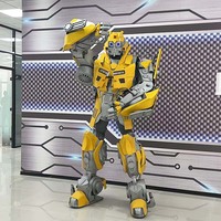 Costume de cosplay de robot personnalisé fait main avec des yeux LED pour Halloween, carnavals, spectacles théâtraux, unisexe adulte
