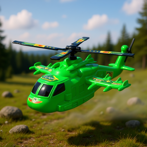 Helicóptero de Rescate de Juguete con Fricción para Niños, Vehículo de Juego de Plástico, Empaquetado en Malla - Product Image 2