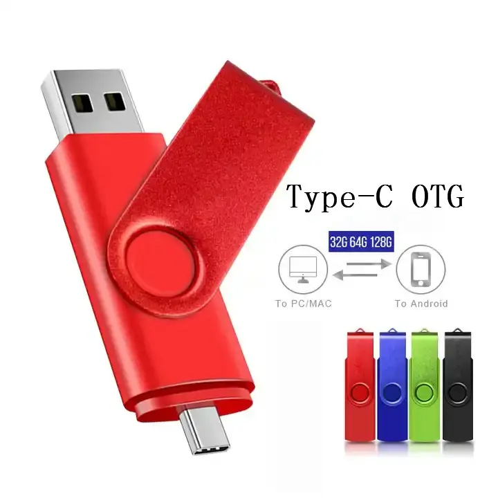 Type-C 32g 64g 128g Key High Speed USB Flash Drive OTG Pen Drive Usb Stick Pendrive Flash Disk for Android PC/Car/Mobile Phone