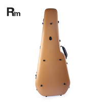 MOON-GC-GD Étui de guitare électrique en plastique renforcé de fibre de verre en forme de pistolet Coque rigide Compression Étanche Fermeture à loquet