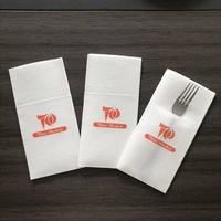 Serviettes de table blanches Serviettes de poche en papier Airlaid Serviettes de restaurant jetables en papier