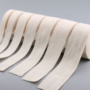 Twill Cotton Webbing 25mm <b>Edge</b> Band Binding 2 Inch Wide Cotton Herringbone Webbing <b>Tape</b> for Bags Backpacks Shoulder Straps Stock - Product Image 3