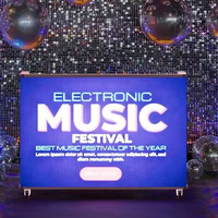 Écran LED flexible P2.5 sur mesure, étanche IP54, 1080P, pour cabine DJ, table portable pour festival de musique, exposition commerciale