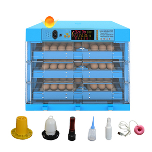 Incubateur à œufs de poule de 192 capacités, incubateur bleu, machine à éclore pour élevage de volailles - Product Image 2