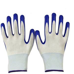 USA Direct Top Vente Gants de Travail Confortables de Haute Qualité Blanc Bleu Enduit Résistant à L'huile Anti-Coupure Construction Imperméable - Product Image 5
