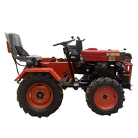 Traktor Mini Keluarga 18HP /15HP Tenaga Kuda Kecil, Traktor Pertanian Roda Empat Kompak Mini untuk Pertanian, Traktor Kebun
