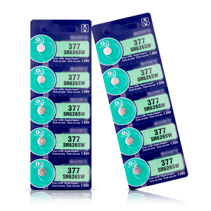 <span class=keywords><strong>SR626SW</strong></span> แบตเตอรี่กระดุม1.55V สำหรับ <span class=keywords><strong>Sony</strong></span> <span class=keywords><strong>SR626SW</strong></span> <span class=keywords><strong>377</strong></span>แบตเตอรี่กระดุมออกไซด์สีเงิน - Product Image 1