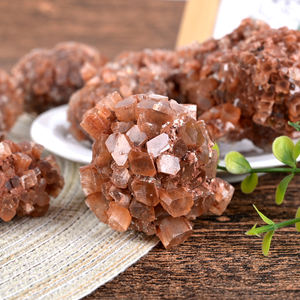 Grappe de cristal de gemme naturelle en gros spécimen de minéral en cristal calcite <span class=keywords><strong>rouge</strong></span> <span class=keywords><strong>aragonite</strong></span> brute - Product Image 5